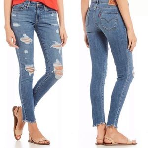 Levi’s 711 Distressed Skinny Jeans Size 30